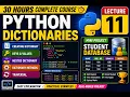 Python Dictionary Tutorial Lecture 11 Dictionary Methods Keys Values Student Database