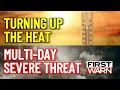 Changes brewing A few showers today record heat Friday a string of First Warns ahead