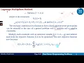 Non-Linear Programming Problem Lagrange Multiplier Method Introduction