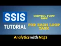 For Each Loop Task Control Flow Task in SSIS Tutorial