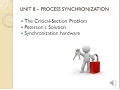 Introduction to process synchronization