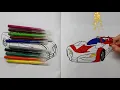 How To Color Hot Wheels Supercar With Markers Easy Coloring Without Skills