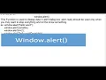 window alert function - JavaScript Classes Badoghey Tutorial