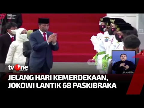 Pelantikan 68 Anggota Paskibraka Oleh Presiden Jokowi