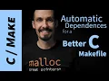 A better C makefile with automatic header make dependences