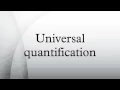 Universal quantification