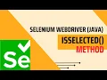 Selenium isSelected method in Java FullStackSDET