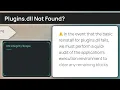 plugins dll Missing Here is the Solution