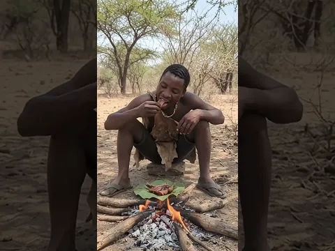Cooking Meat the Traditional Hadzabe Way