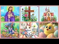 Easter Pictures Collection Jesus Cross Church Bunnies Eggs Hey Color app