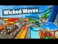 Colorful Waterpark in New England Wicked Waves Cape Cod All Slides POV
