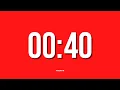 40 second TIMER with ALARM 1080p Countdown kitty alarm studio