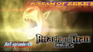 zeke beast titan screams turns falco u0026 others into titans attack on titan final season part 2 sub