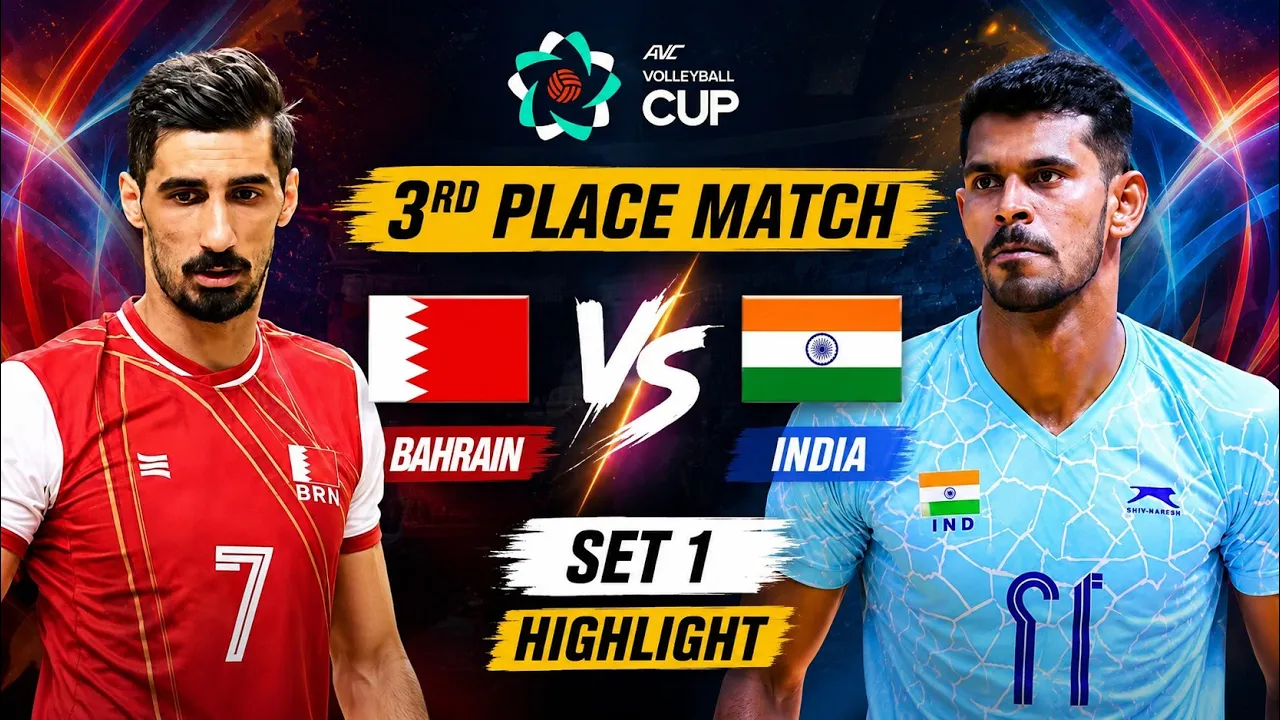 😱 BRONZE MEDAL BATTLE! | INDIA 🇮🇳 vs BAHRAIN 🇧🇭 | SET 1 HIGHLIGHTS 🔥🏐