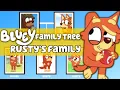 Bluey RUSTY FAMILY TREE Everything we know about Rusty s Dad Mum Digger Dusty Bluey Season 3