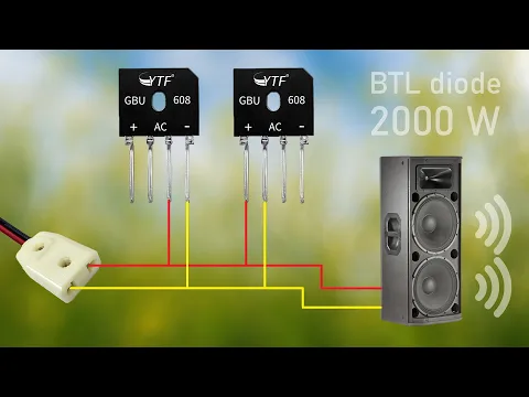 Download MP3 DIY Powerful Ultra Bass Amplifier BLT Bridge Diode , Simple circuit , No ic