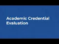 Academic Credential Evaluation