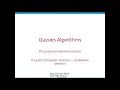 Queue algorithms Procedural implementation - A Level Computer Science