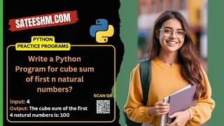 Write a Python Program for cube sum of first n natural numbers