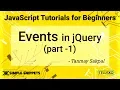 Events in JQuery Part 1