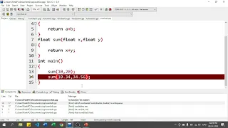 Explain Function Overloading in C tutorial in Hindi 51