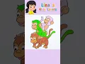Five little monkeys jumping on the bed Kids Song Doodle Coloring for kids