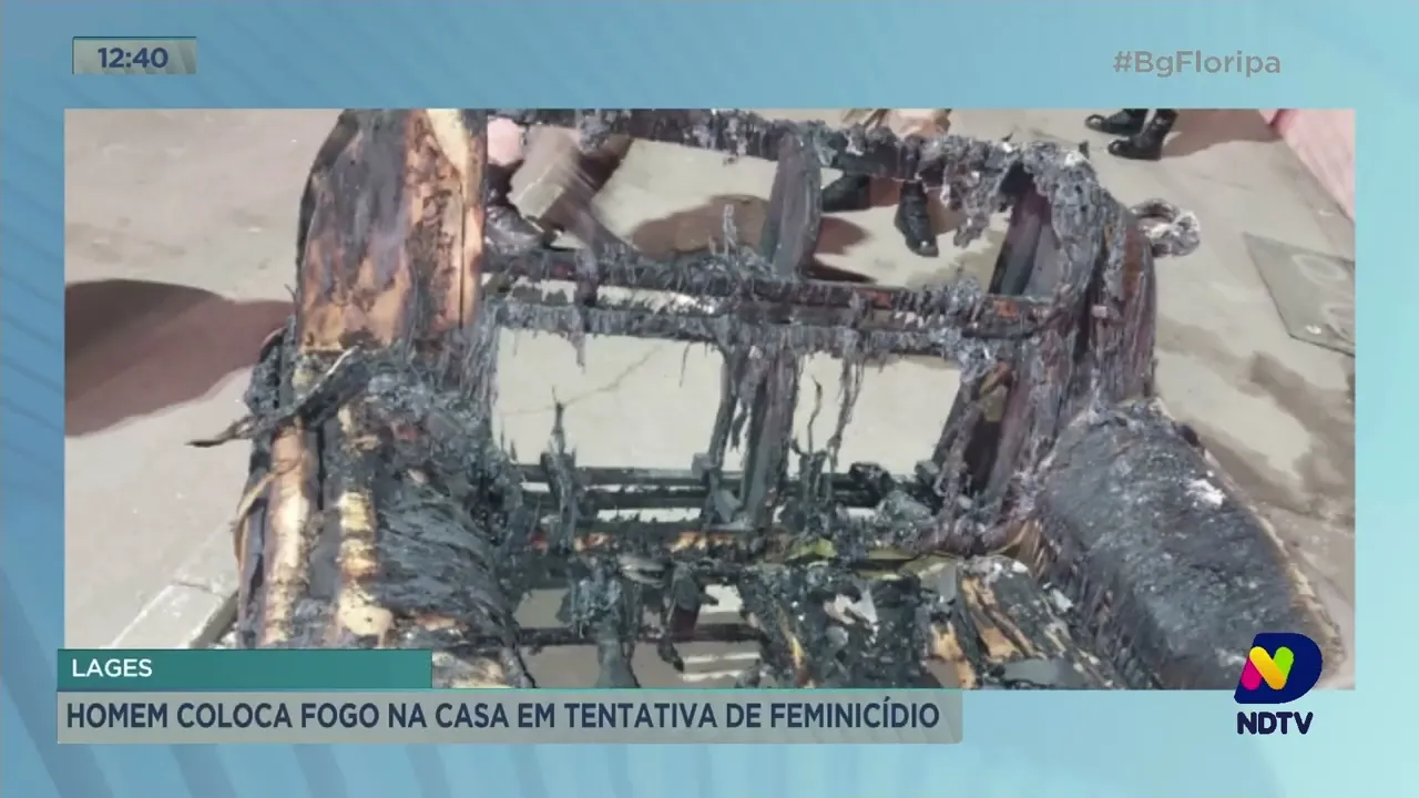 Homem coloca fogo na casa em tentativa de feminicídio, em Lages