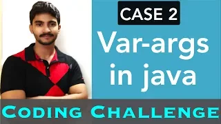 Java coding interview question Varargs in java case 2