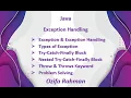 Lec 05 Java Exception Handling In One Advance Programming Bangla Tutorial
