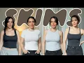 SKIMS try-on haul the best basics for your capsule wardrobe review of fabrics fit sizing