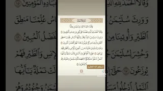 ولقد أتينا داود وسليمان علما وقالا الحمد لله الذي فضلنا على سورة النمل ريان المحيسني  ولقد أتينا داود وسليمان علما وقالا الحمد لله الذي فضلنا على سورة النمل ريان المحيسني