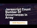 javascript count number of occurrences in array