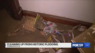 Connersville residents cleaning up flood damage
