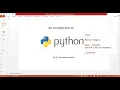 Webinar On Python For Data Analysis