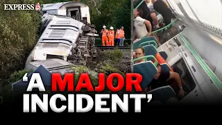 Shocking footage shows inside of HORROR train derailment after two severely injured