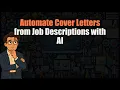 Automate Cover Letters from Job Descriptions with LangChain and GPT-4 1