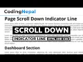 Page Scroll Down Indicator Line in HTML CSS Javascript CodingNepal