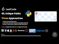 LeetCode 62 Unique Paths Brute Force to Optimised Solutions Dynamic Programming Interview Prep