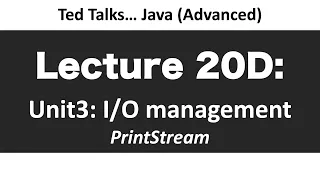 CSCI2120 - Lecture 20D Unit3-IO
