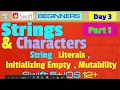 IOS Swift 5 Theory Tutorial P1 Strings Characters - Literals Initializing