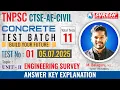 TNPSC CTSE-AE CIVIL | CONCRETE FREE TEST SERIES | TEST-01 ( SURVEY ) | ANSWER KEY EXPLANATION