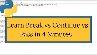 Difference Between Break Continue And Pass In Python IN-DEPTH Python Interview Question