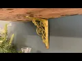 Small Trellis Brass Shelf Brackets