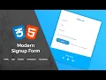 Build a Modern Signup Form HTML CSS Flexbox