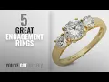 10 Best Size 10 Engagement Rings 2018 Clara Pucci 1 4 CT Round Cut Solitaire Three Stone Ring 14K