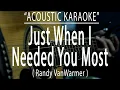 Download Lagu Just When I Needed You Most - Randy VanWarmer (Acoustic karaoke)
