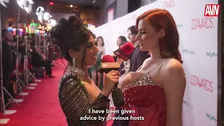 Abigaiil Morris Shares Behind-the-Scenes Hosting Stories with Jasmine Sherini AVN Red Carpet