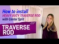How to Install a Heavy Duty Traverse Rod Center Split Drapery Rod Installation