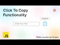 JavaScript Tutorial How to Create a Click to Copy Button Clipboard API BeetaBie
