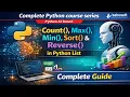 Count Max Min Sort Reverse in Python List Complete Guide python AI based